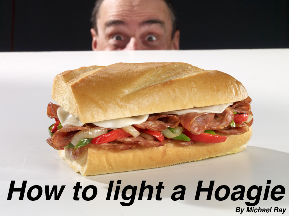 food photography lighting lesson - hoagie