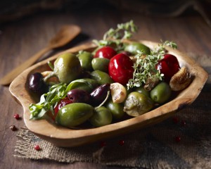 food photography of olives