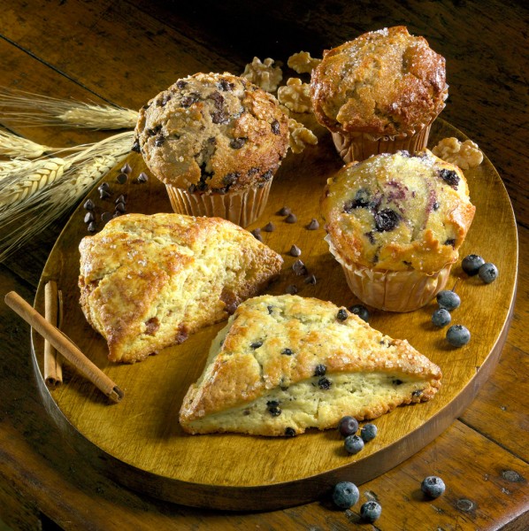 Food photography of scones